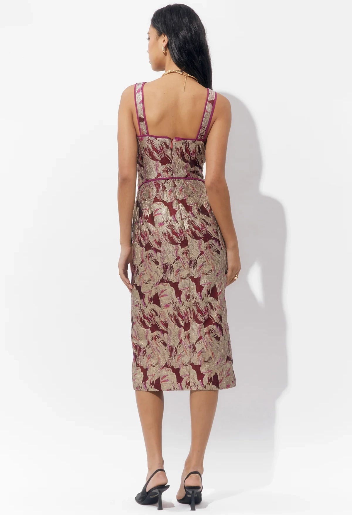 Ella Jacquard Midi Dress