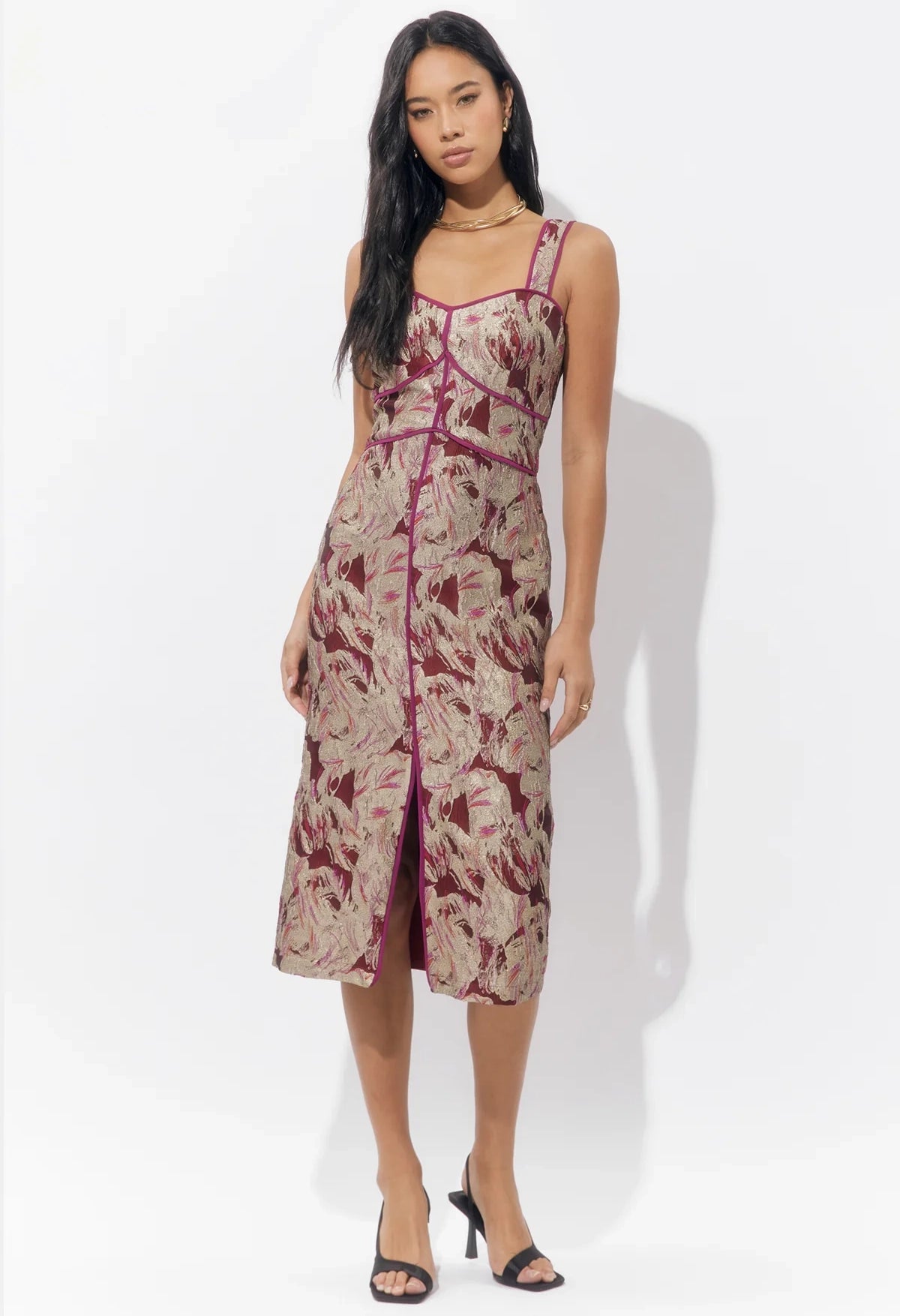 Ella Jacquard Midi Dress