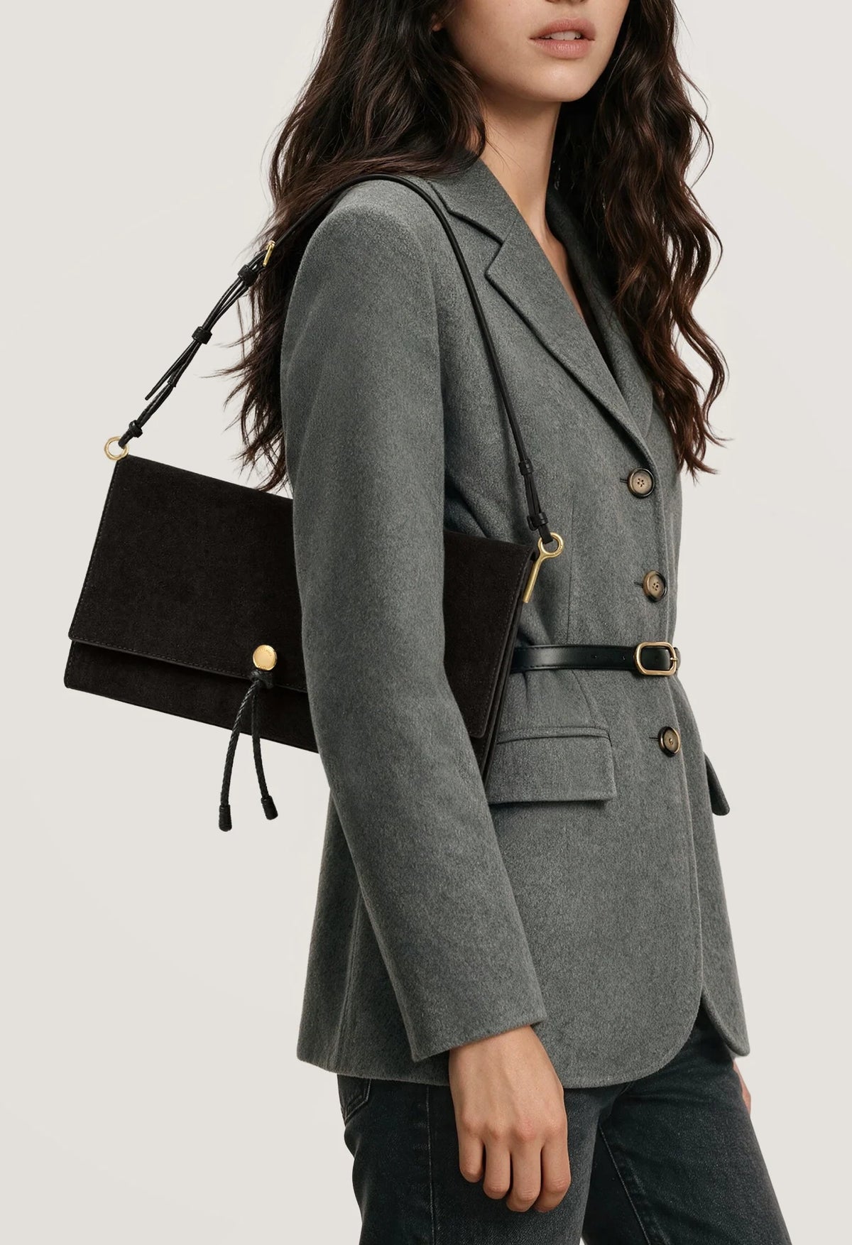 Suede Edit Bag