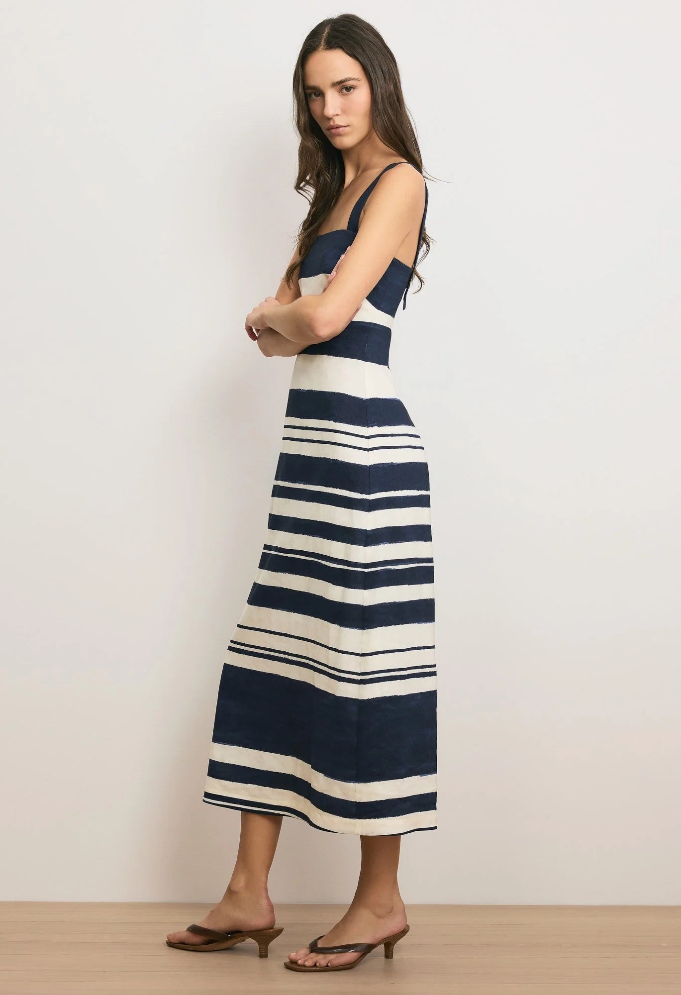 Ella Striped Midi Dress