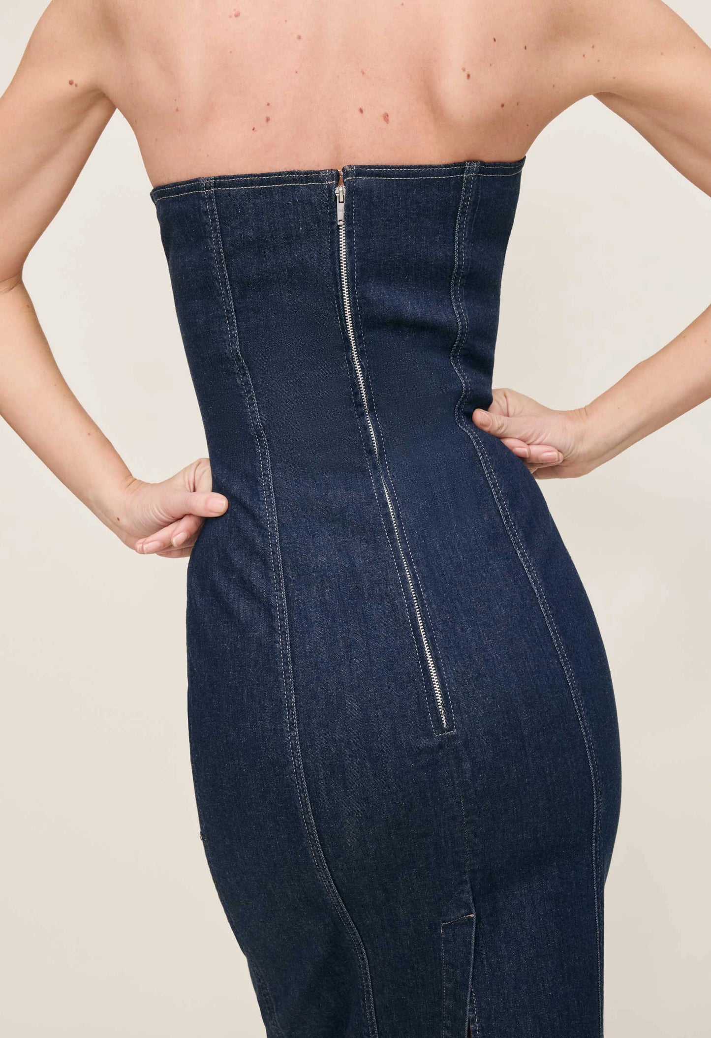 Esme Strapless Midi Dress