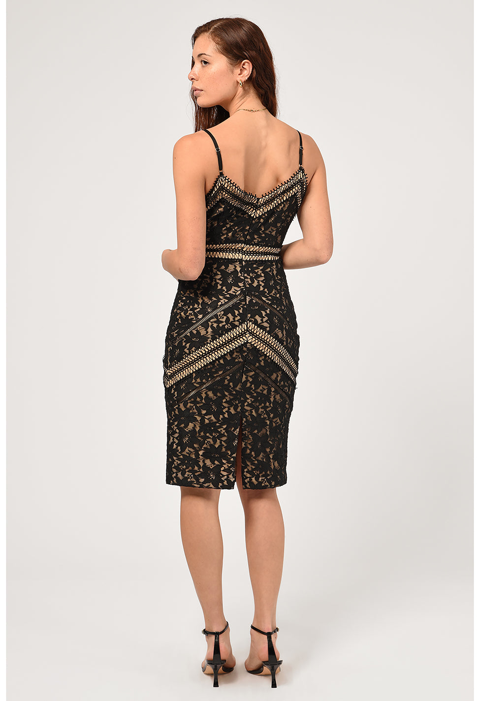 Trixxi Knit Lace Pencil Dress