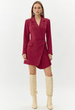 Felicia Pleat Front Blazer Dress