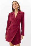 Felicia Pleat Front Blazer Dress