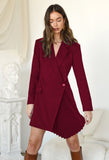 Felicia Pleat Front Blazer Dress