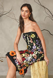 Beth 3D Floral Sleeveless Midi Dress