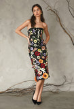 Beth 3D Floral Sleeveless Midi Dress