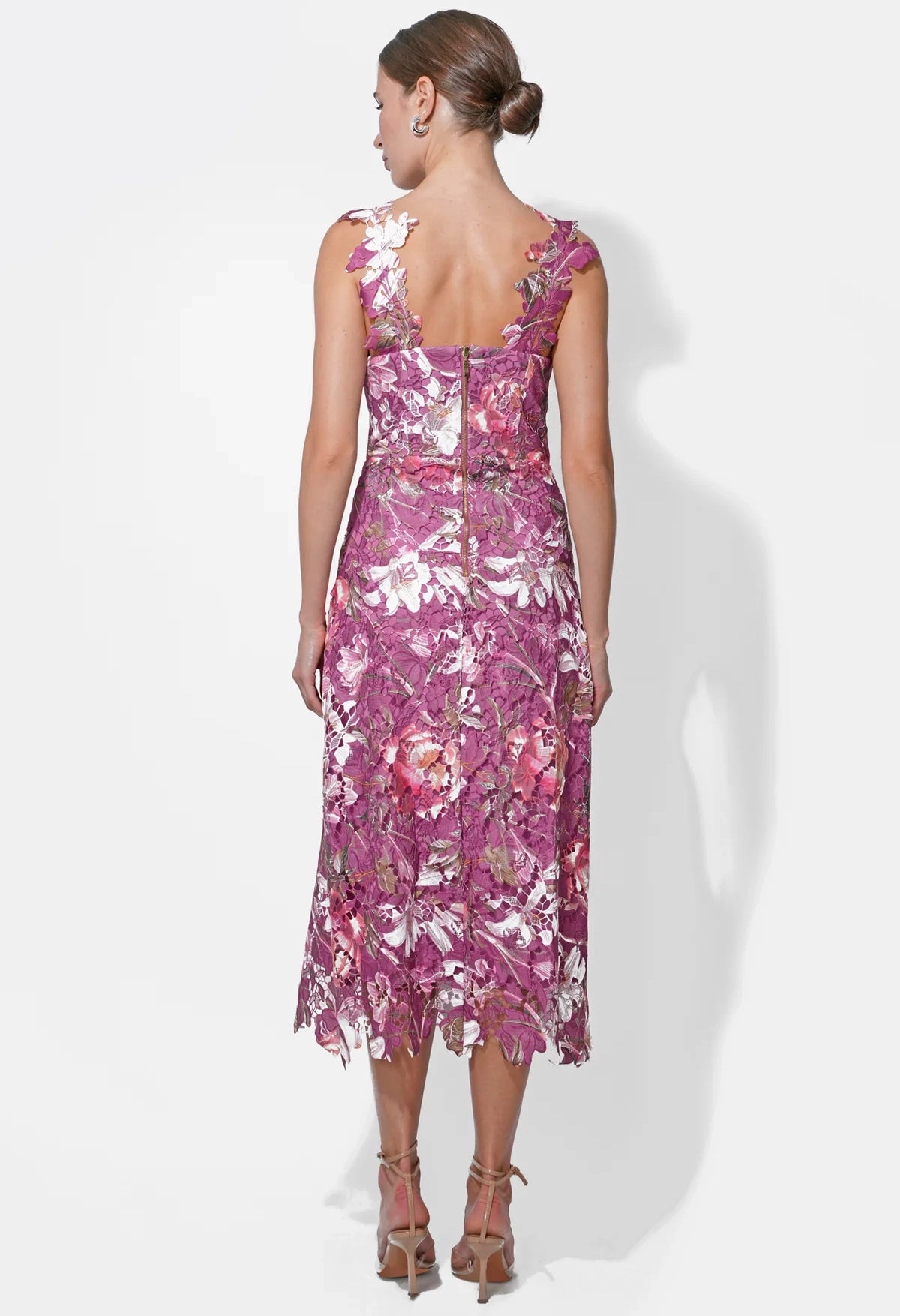 Prudence Floral Lace Midi Dress