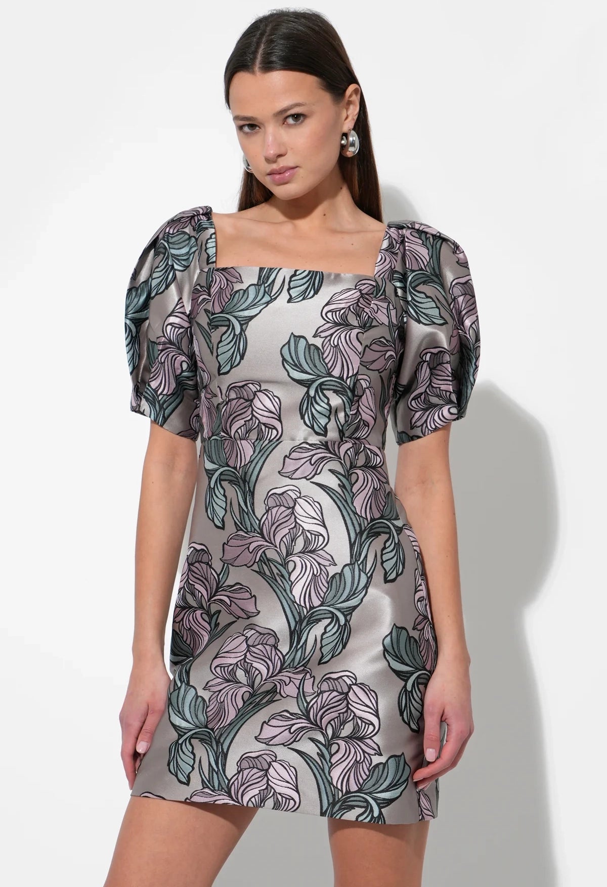 Astoria Puff Sleeve Square Neck Dress