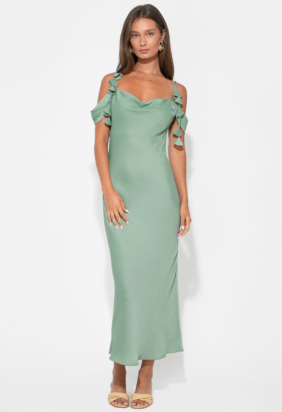Alana Off The Shoulder Cowl Neck Dress