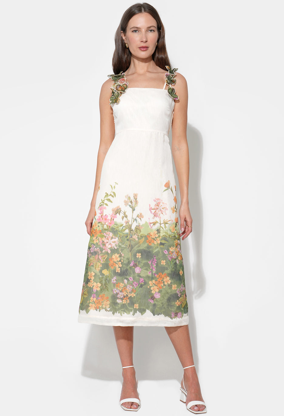 Eloise Braided Printed Floral Midi Dress