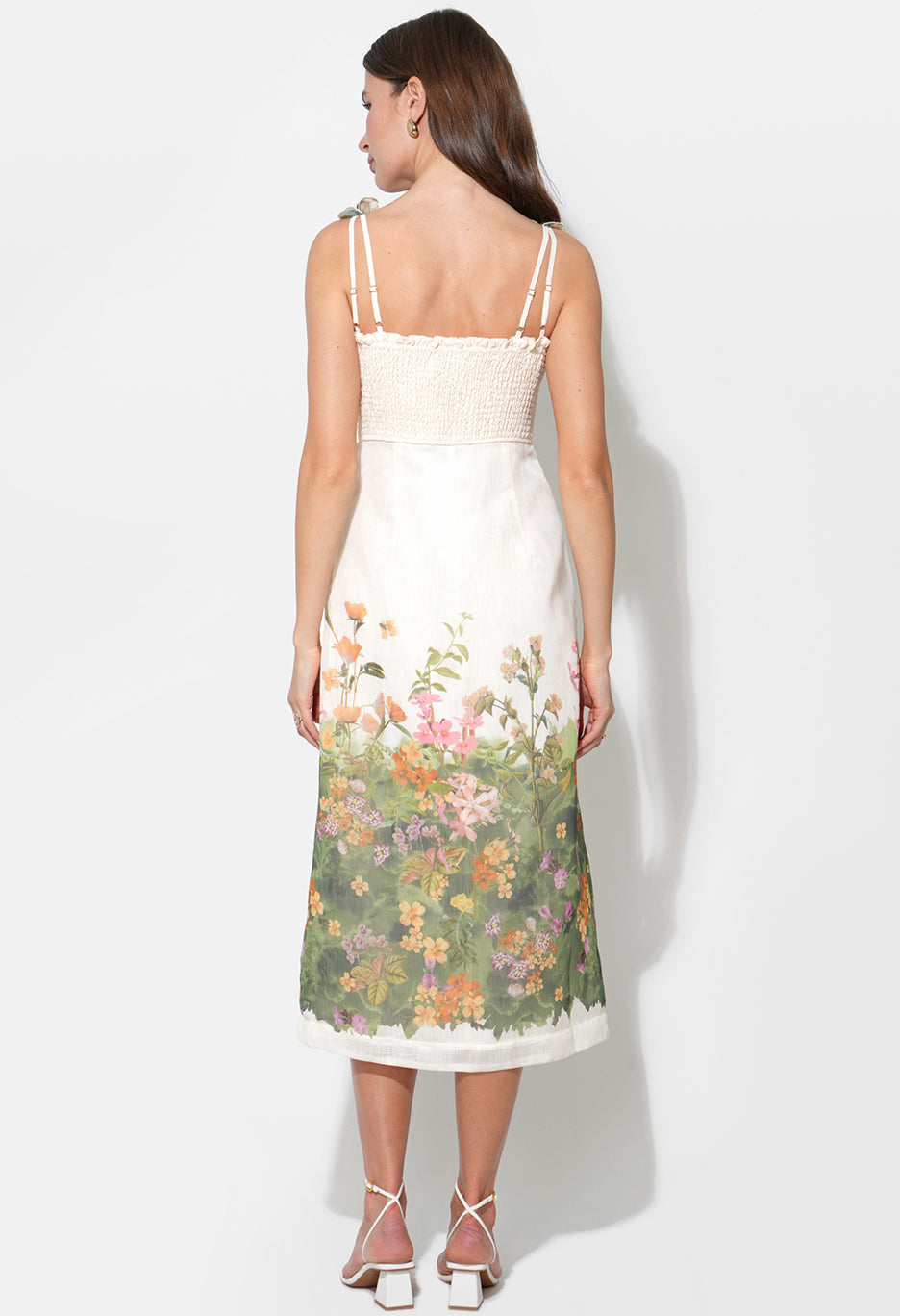 Eloise Braided Printed Floral Midi Dress
