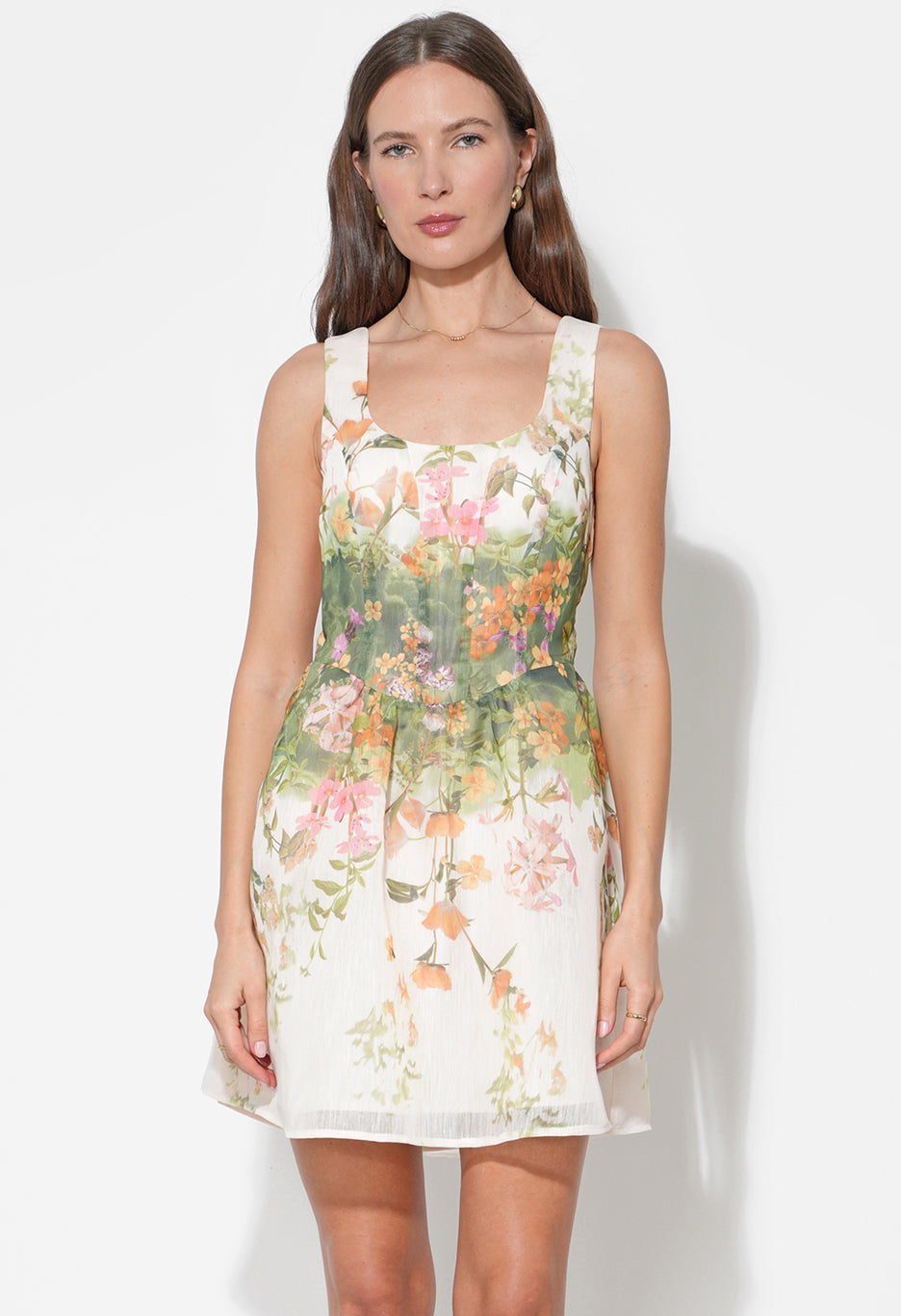 Isla Scoop Neck Fit & Flare Mini Dress