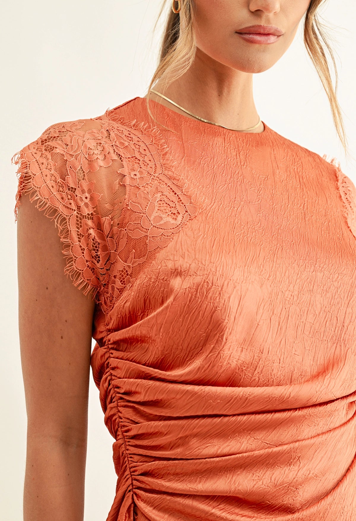 Jordyn Assymmetric Hem Ruched Dress