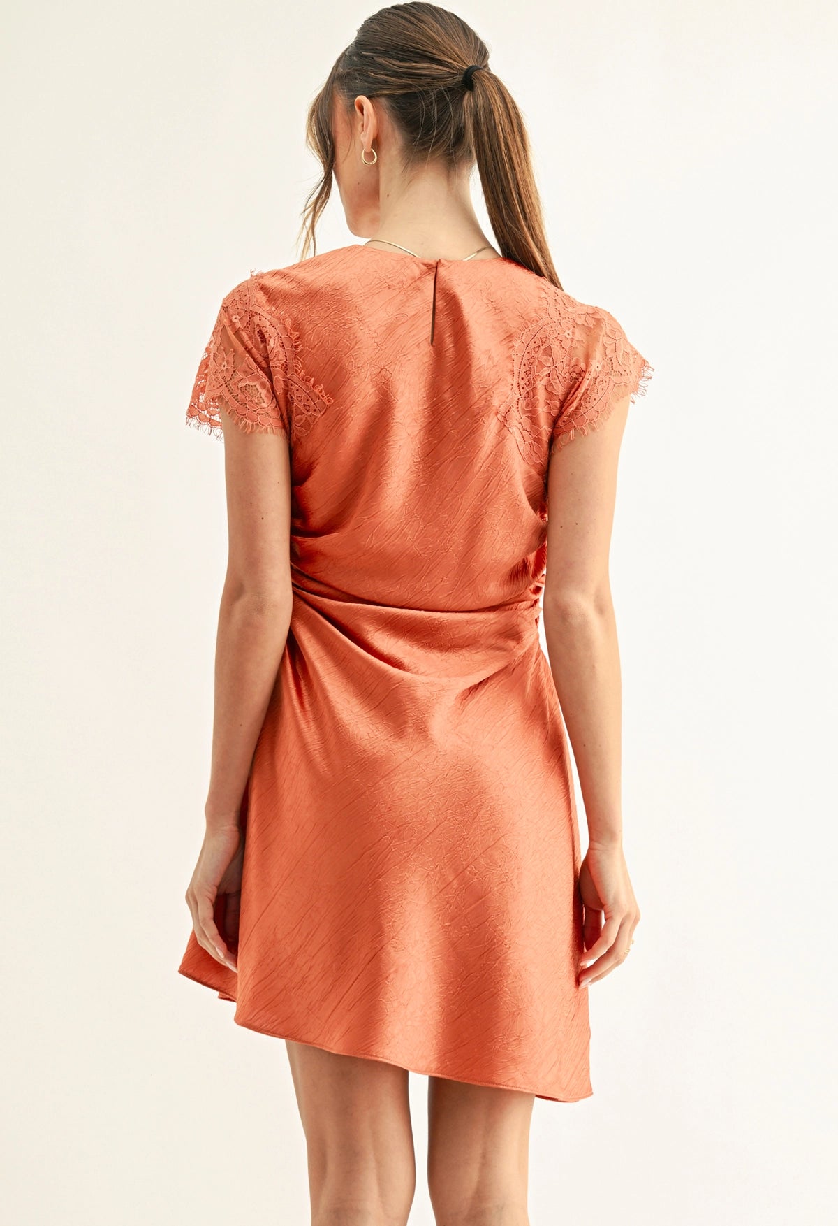 Jordyn Assymmetric Hem Ruched Dress