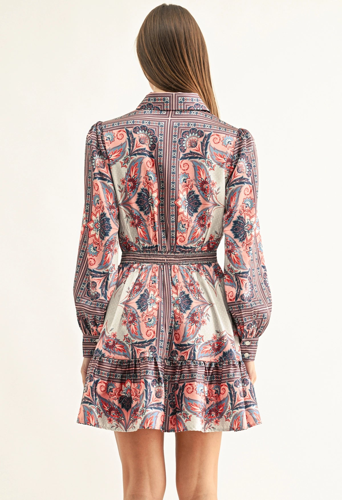Peyton Long Sleeve Smocked Dress