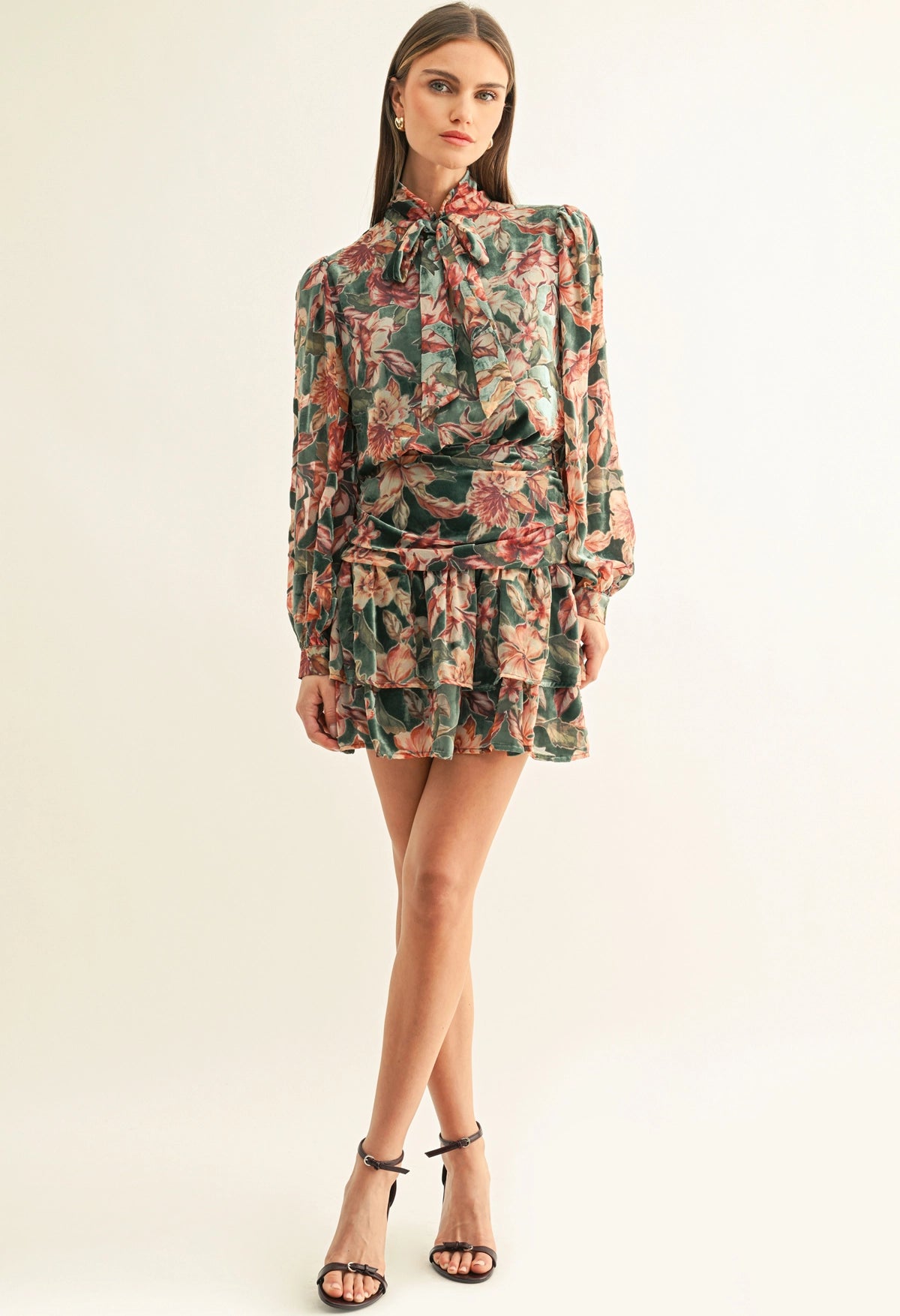 Scarlette Burnout Velvet Tied Blouse