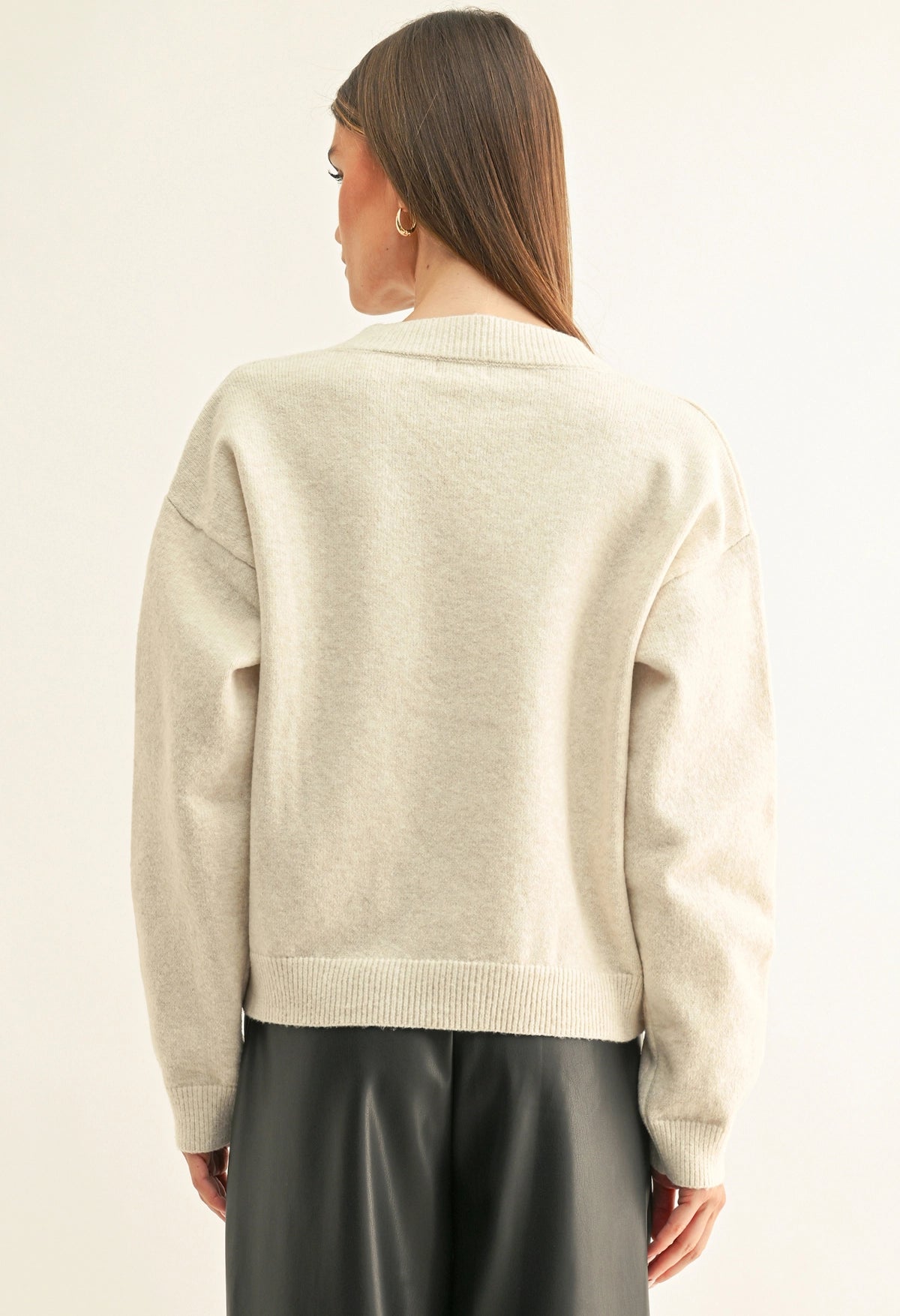 Angie Embellished Long Sleeve Sweater