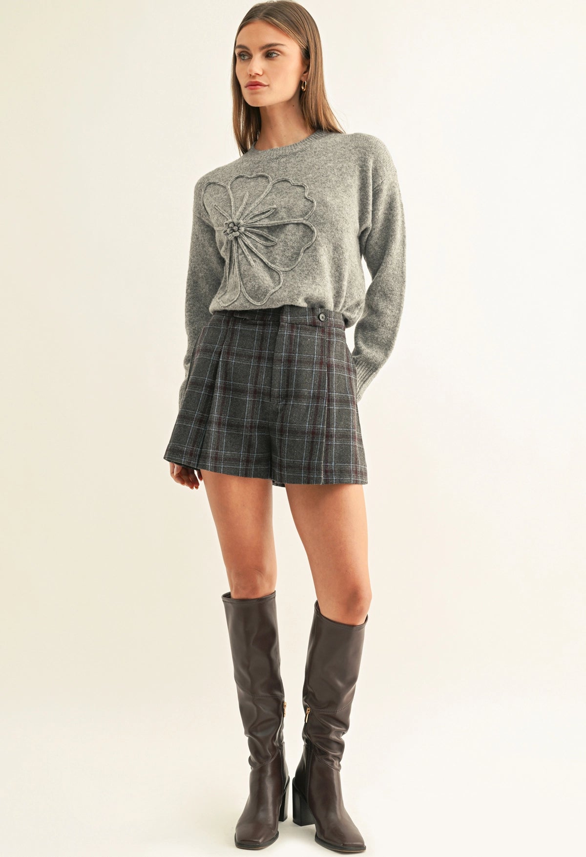 Evelyn 3D Flower Sweater Pullover