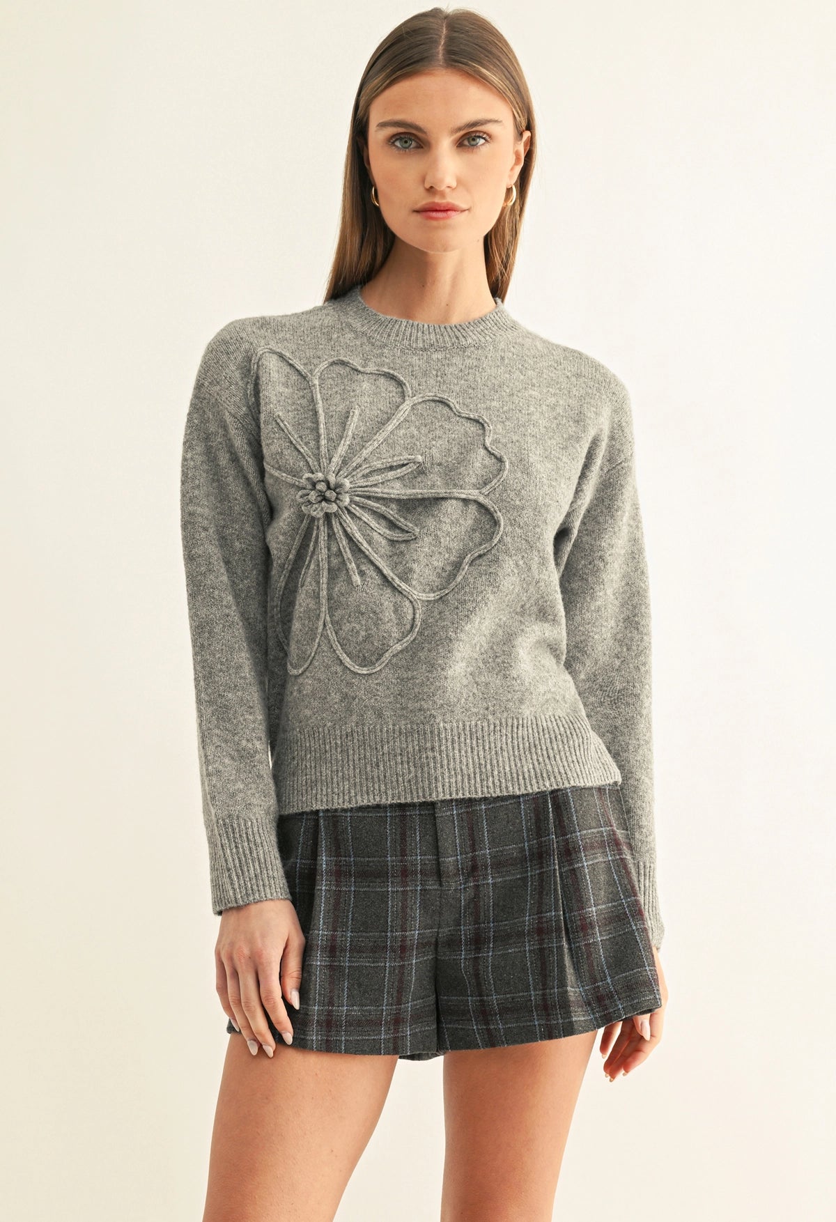 Evelyn 3D Flower Sweater Pullover