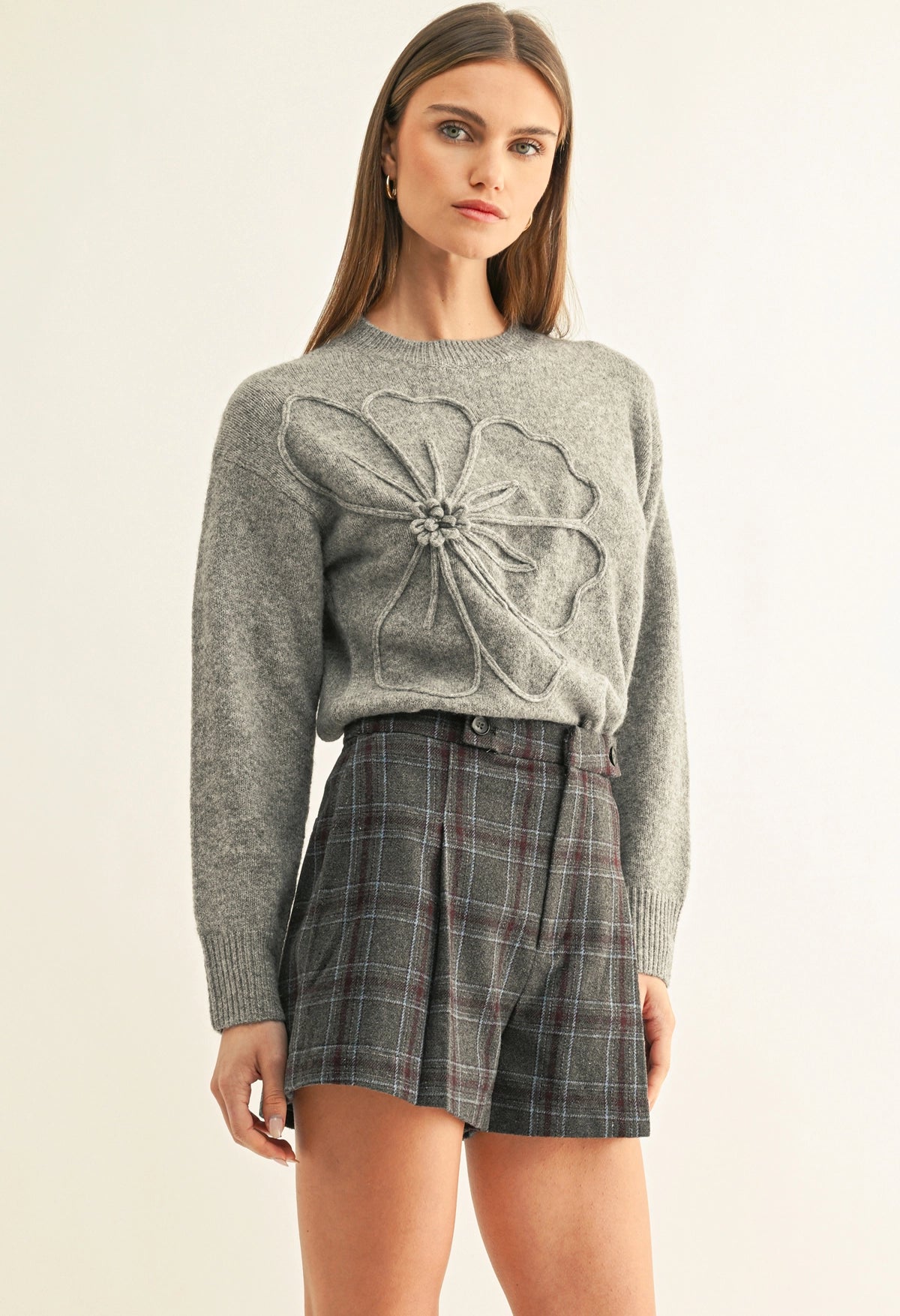 Evelyn 3D Flower Sweater Pullover