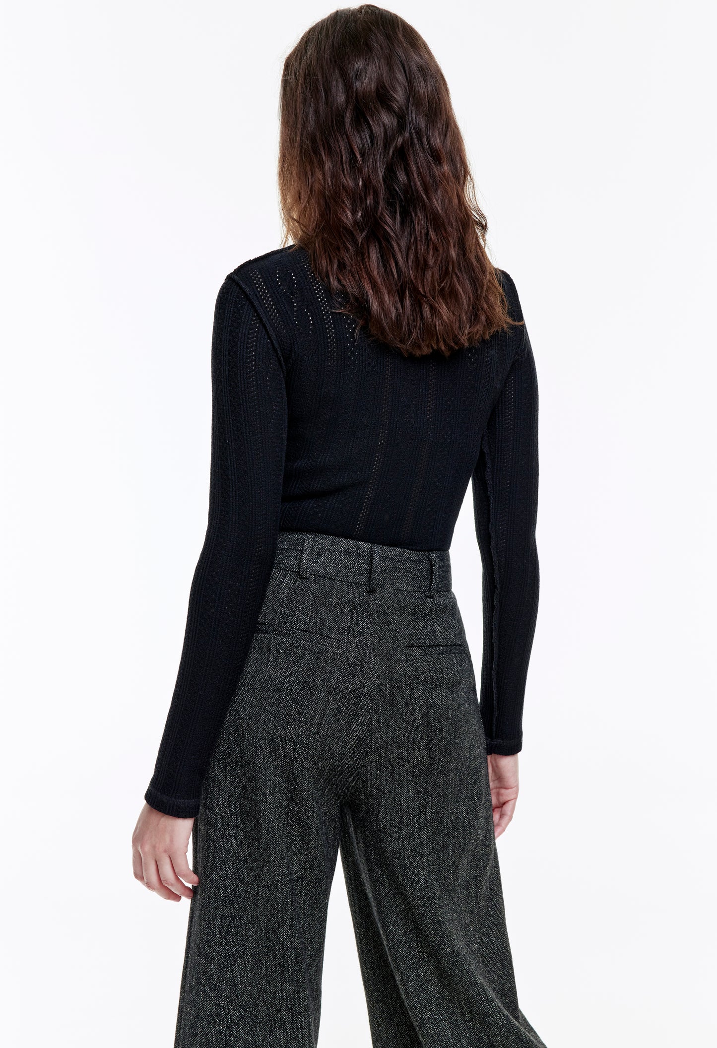 Pointelle Knit Turtleneck