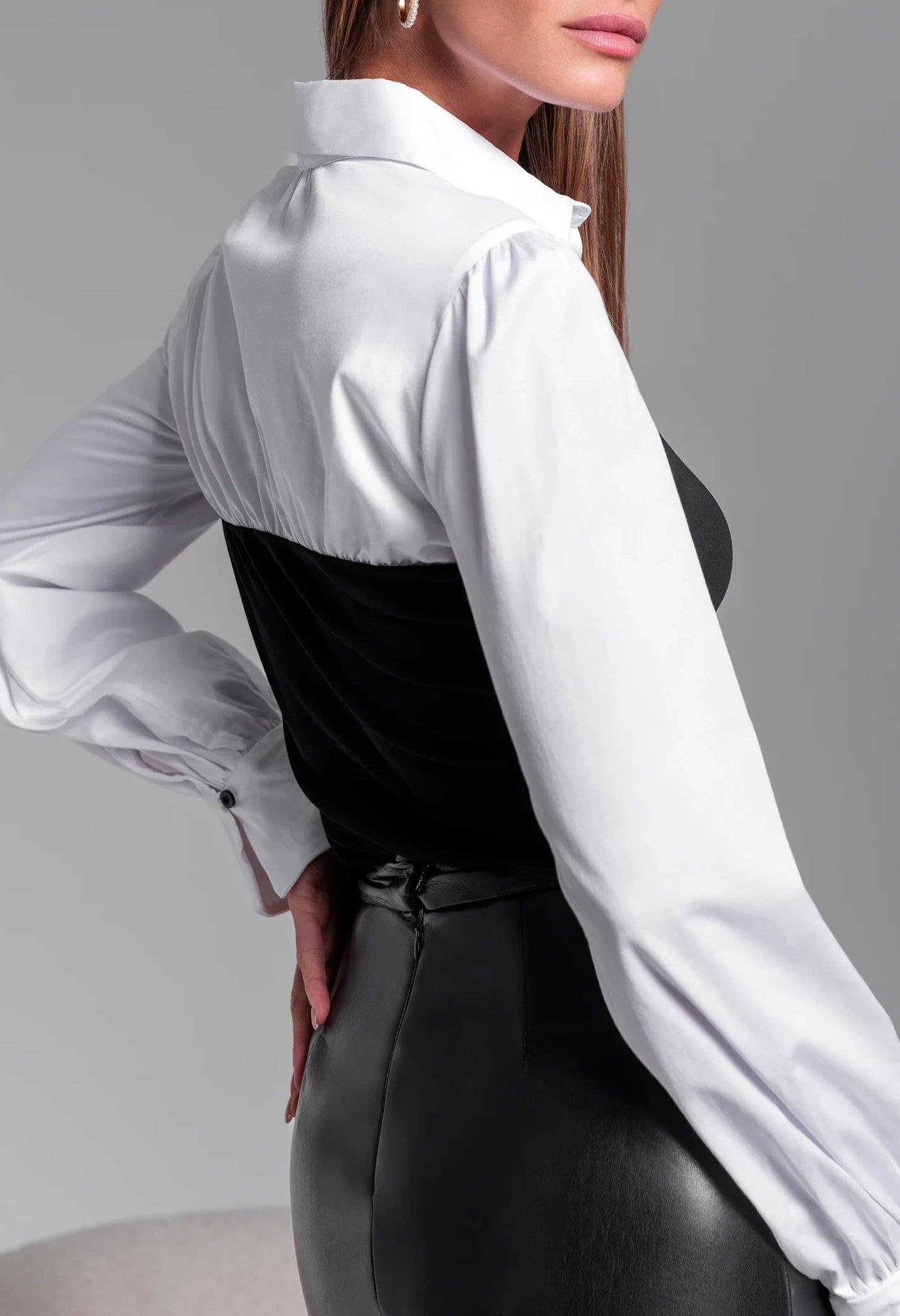 Franny Poplin Combo Top