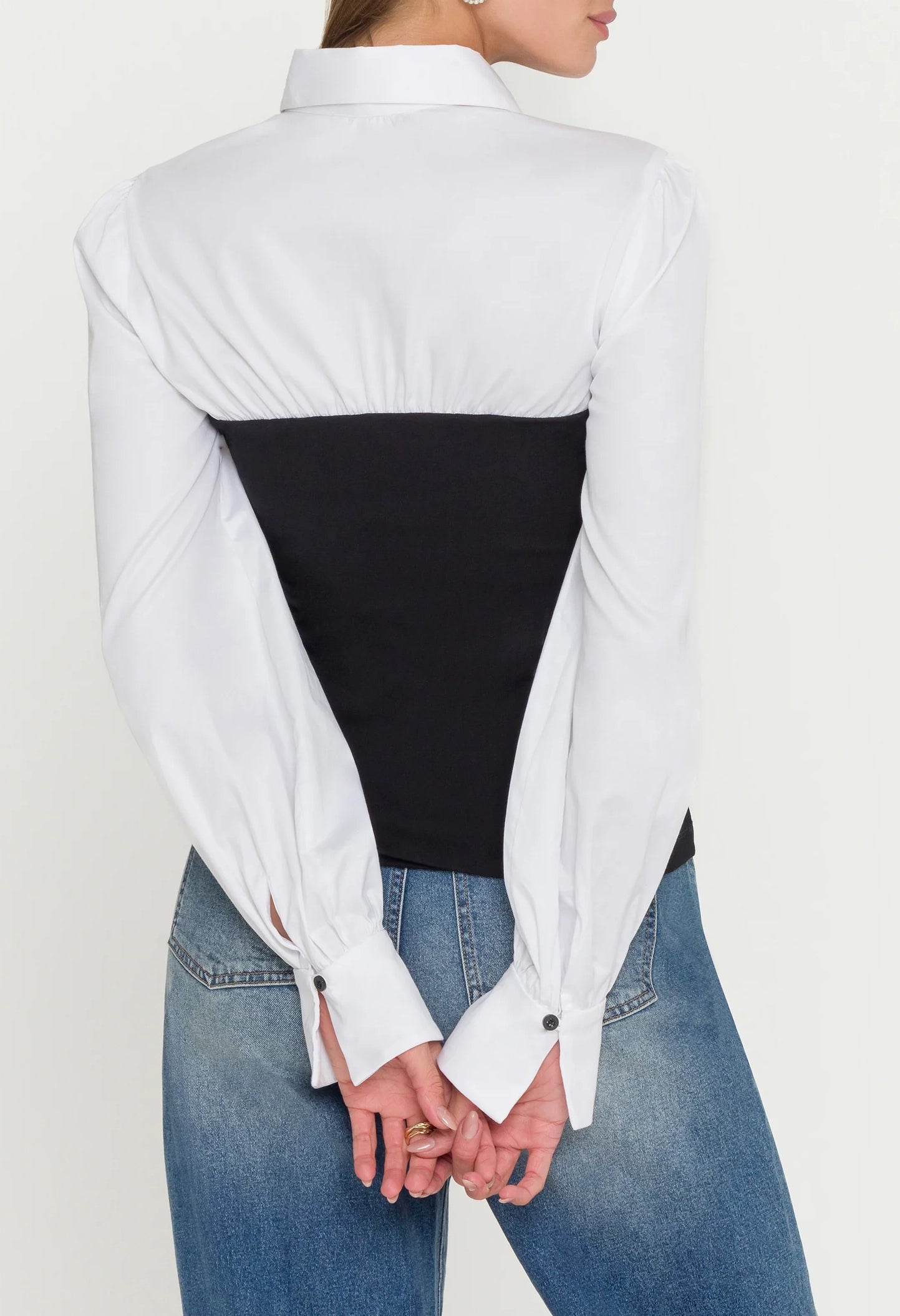 Franny Poplin Combo Top