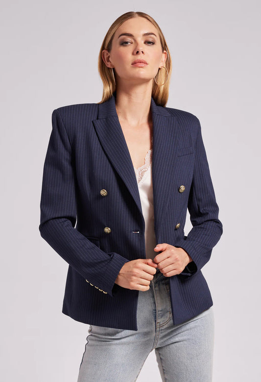 Finley Pinstripe Ponte Blazer