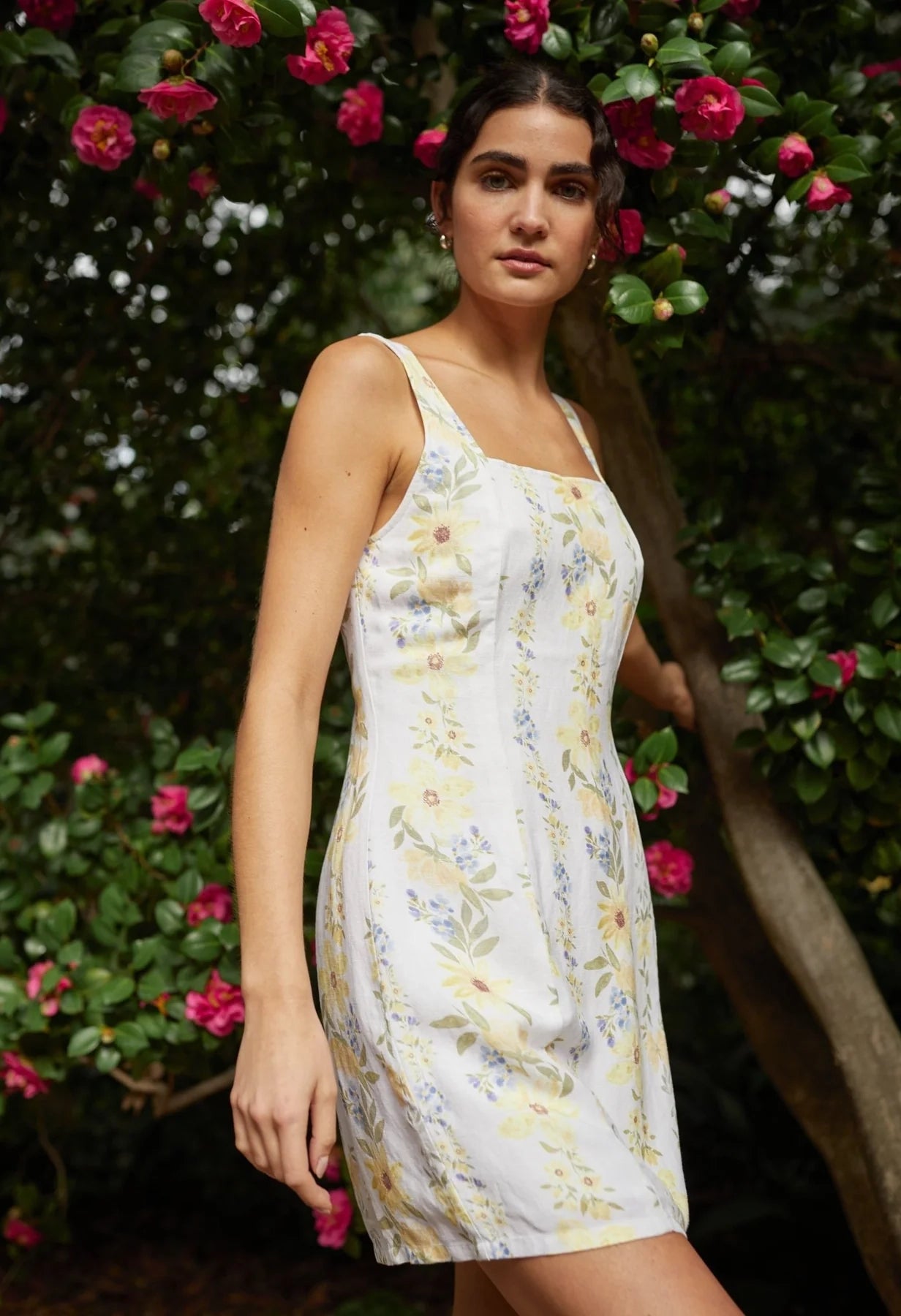 Fitted Smocked Back Mini Dress