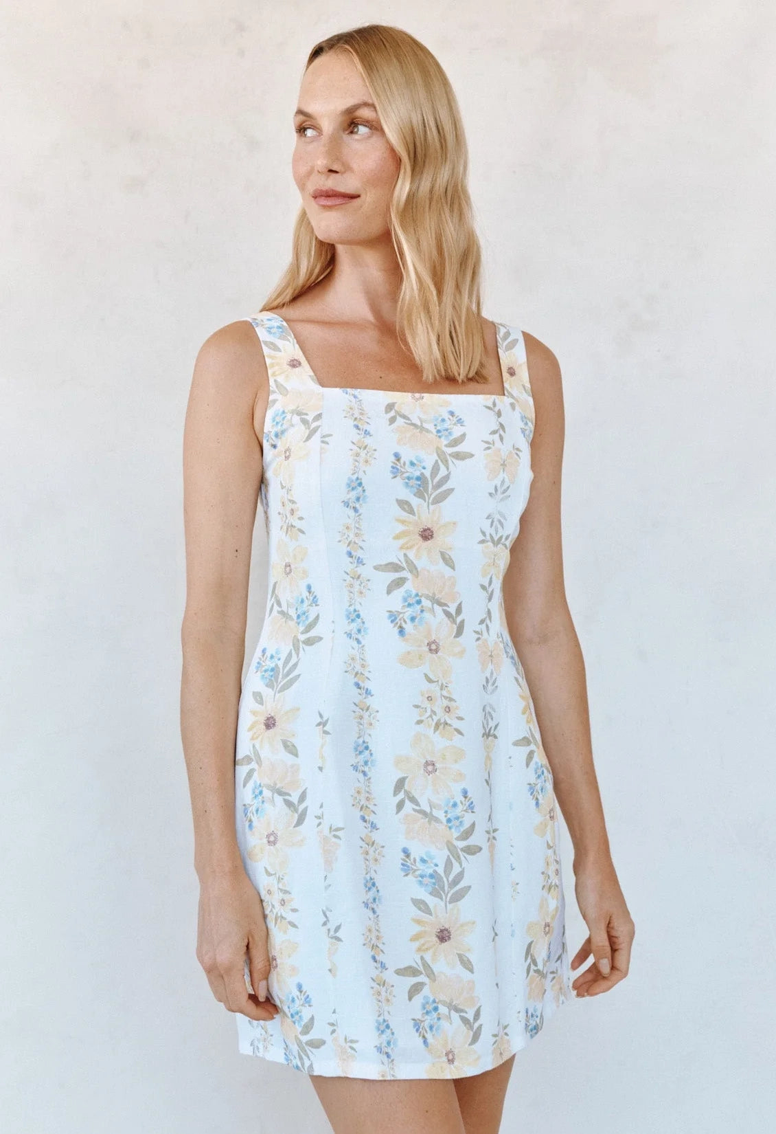 Fitted Smocked Back Mini Dress