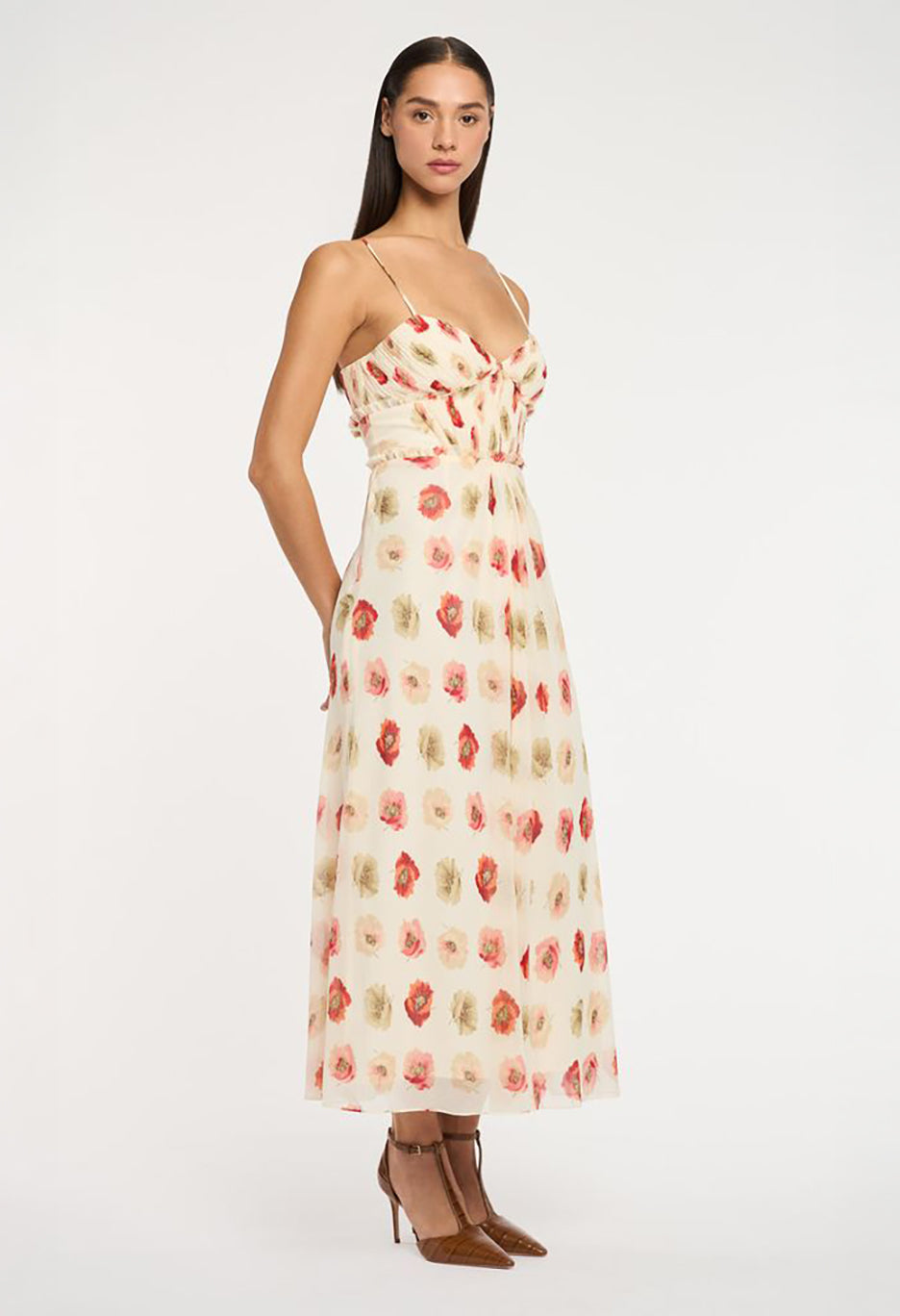 Flotaing Poppies Carline Dress