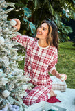 Full of Holiday Spirit Plaid Velour PJ Set