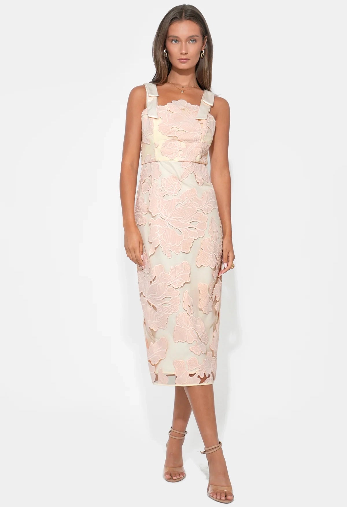 Gabriella Bow Strap Midi Dress