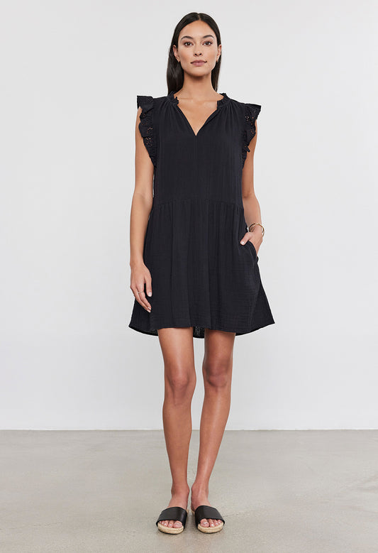 Grace Cotton Eyelet Mix Sleeveless Dress