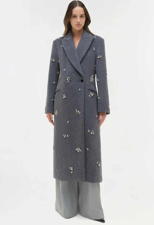 Gianni Embellished Wool Coat