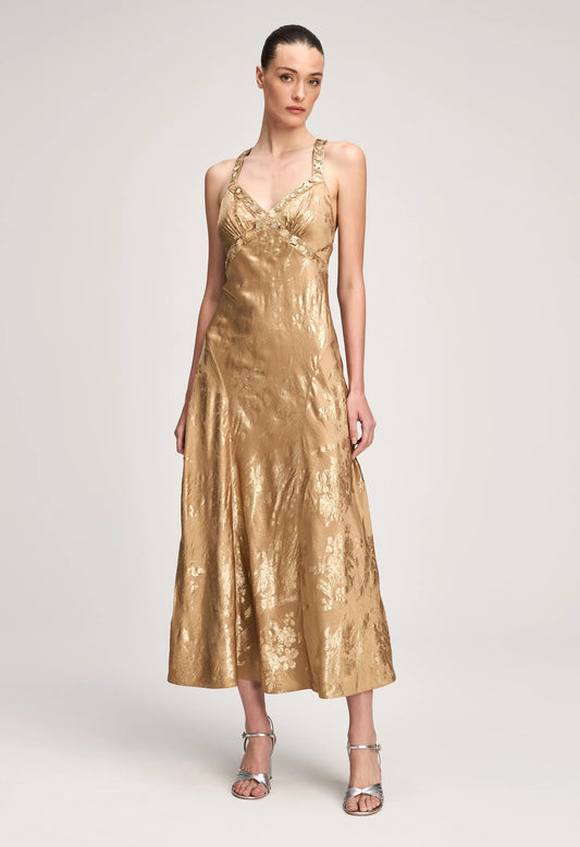 Gilded Peony Thalie Dress
