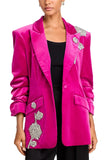 Glass Rose Chenille Blazer