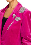 Glass Rose Chenille Blazer