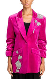 Glass Rose Chenille Blazer