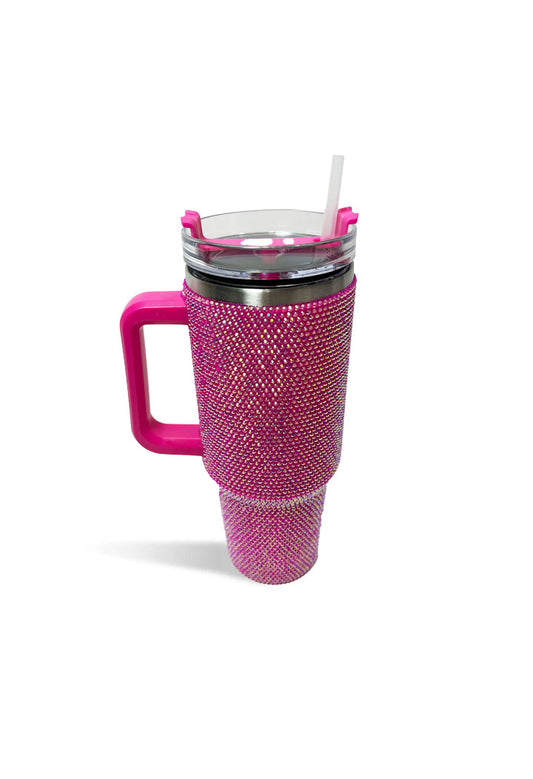 Hot Pink Crystal Tumbler