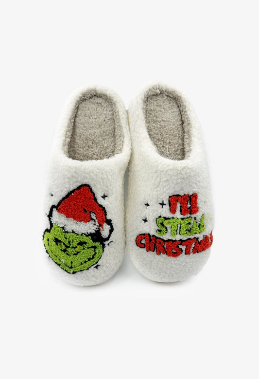 Grinch Steal Christmas Slipper