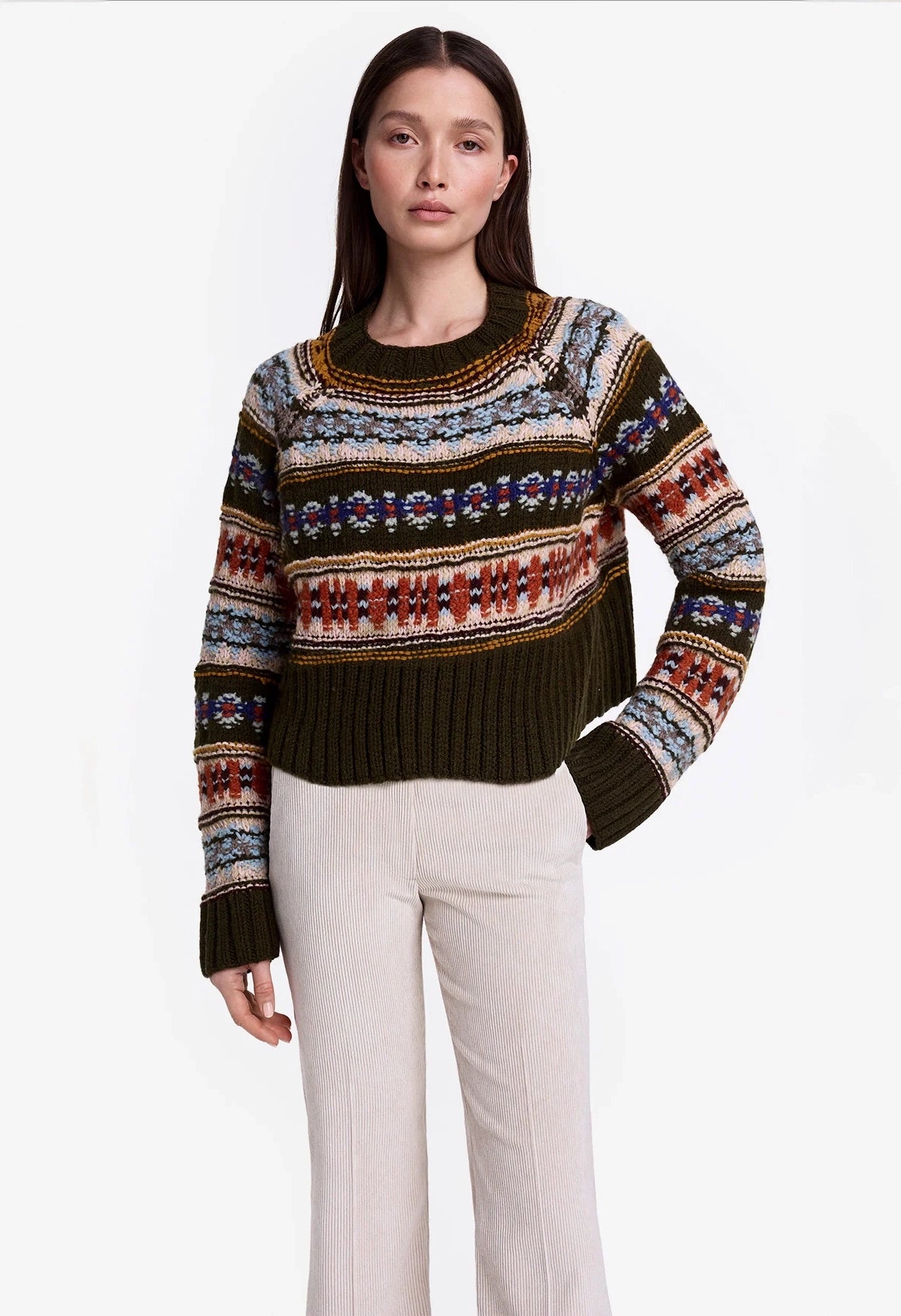 Handknit Cropped Crewneck