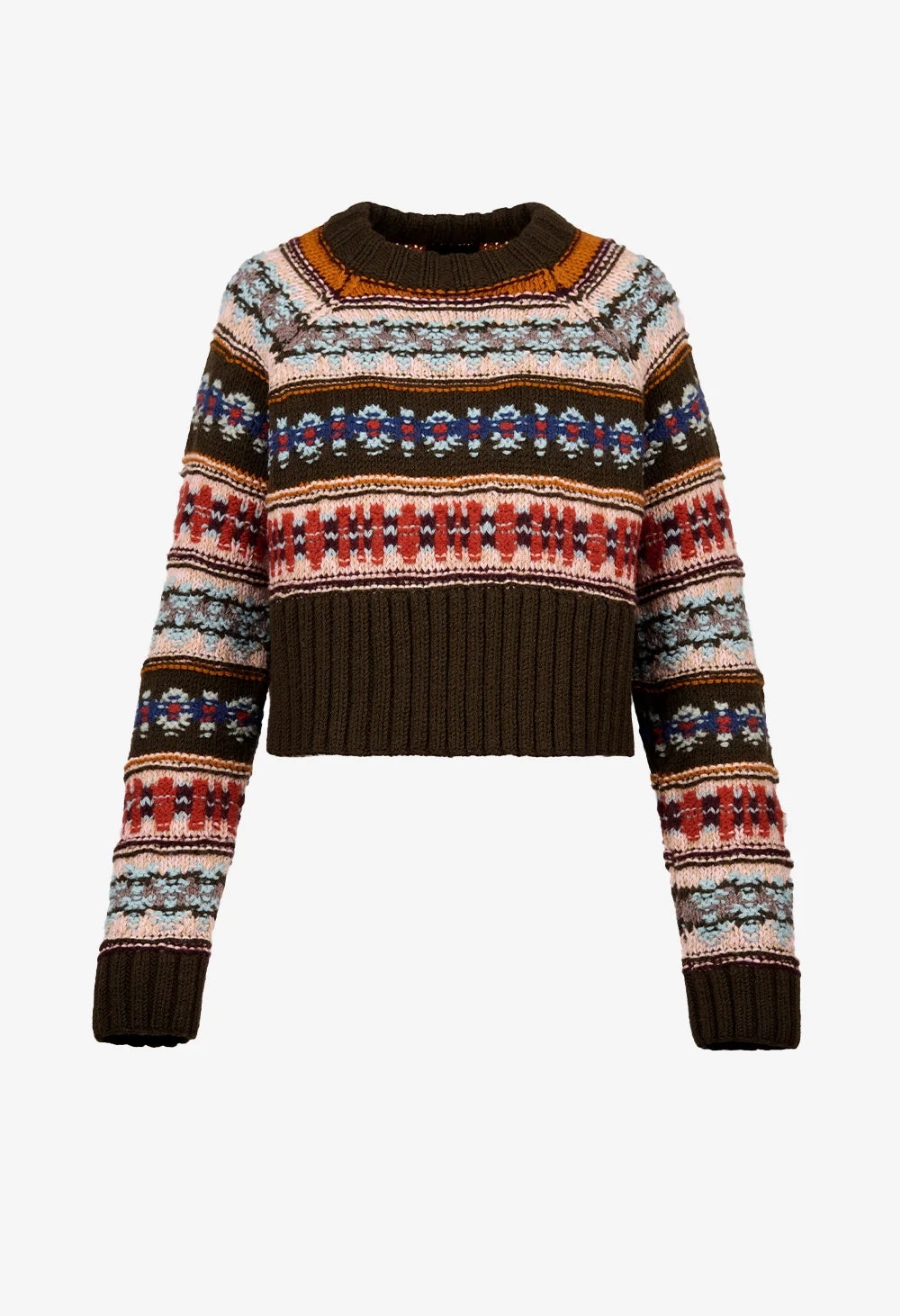 Handknit Cropped Crewneck