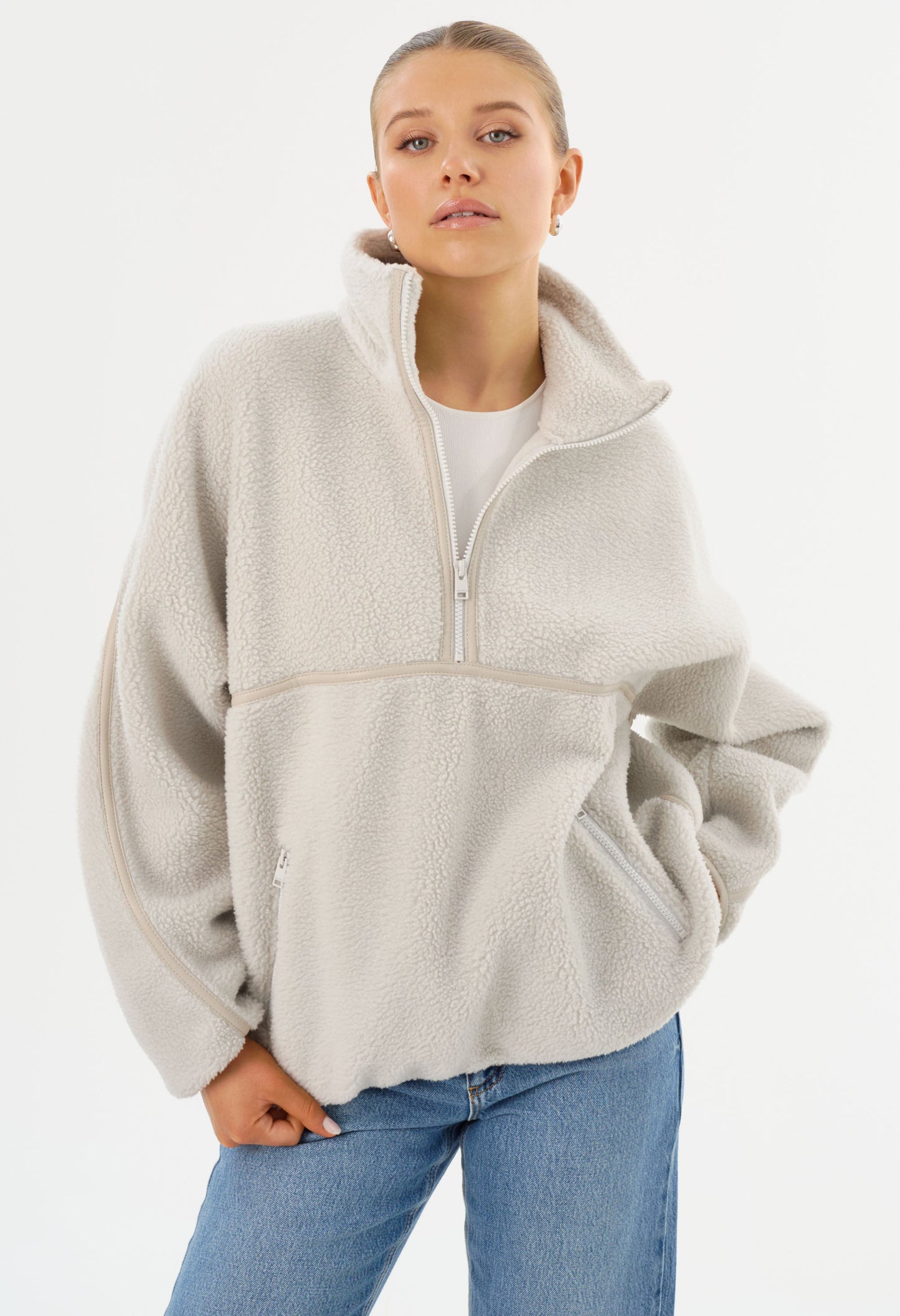 Helsa Knit Polar Fleece Pullover