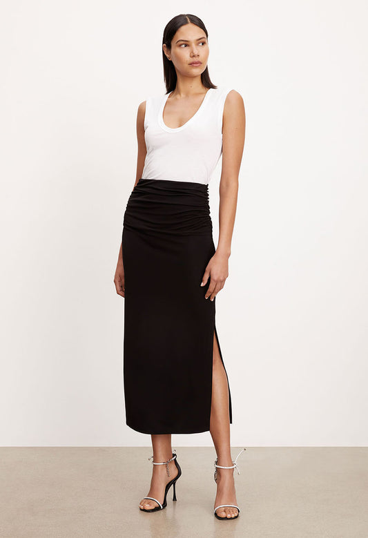 Hilton Matte Jersey Midi Skirt