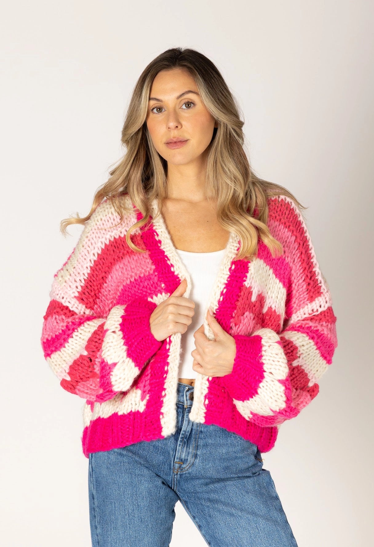 Hunter Hand Knit Stripe Cardi