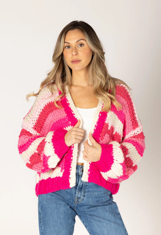 Hunter Hand Knit Stripe Cardi