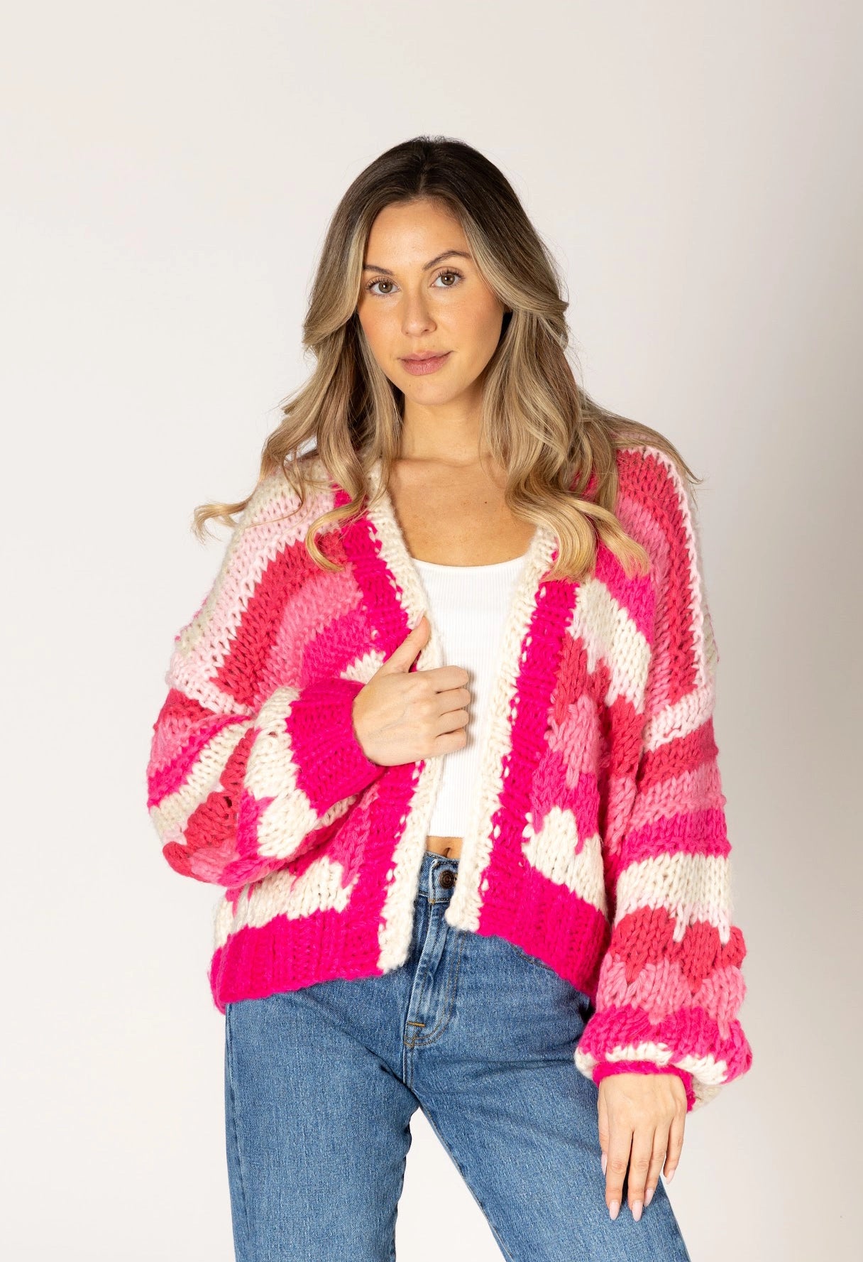 Hunter Hand Knit Stripe Cardi