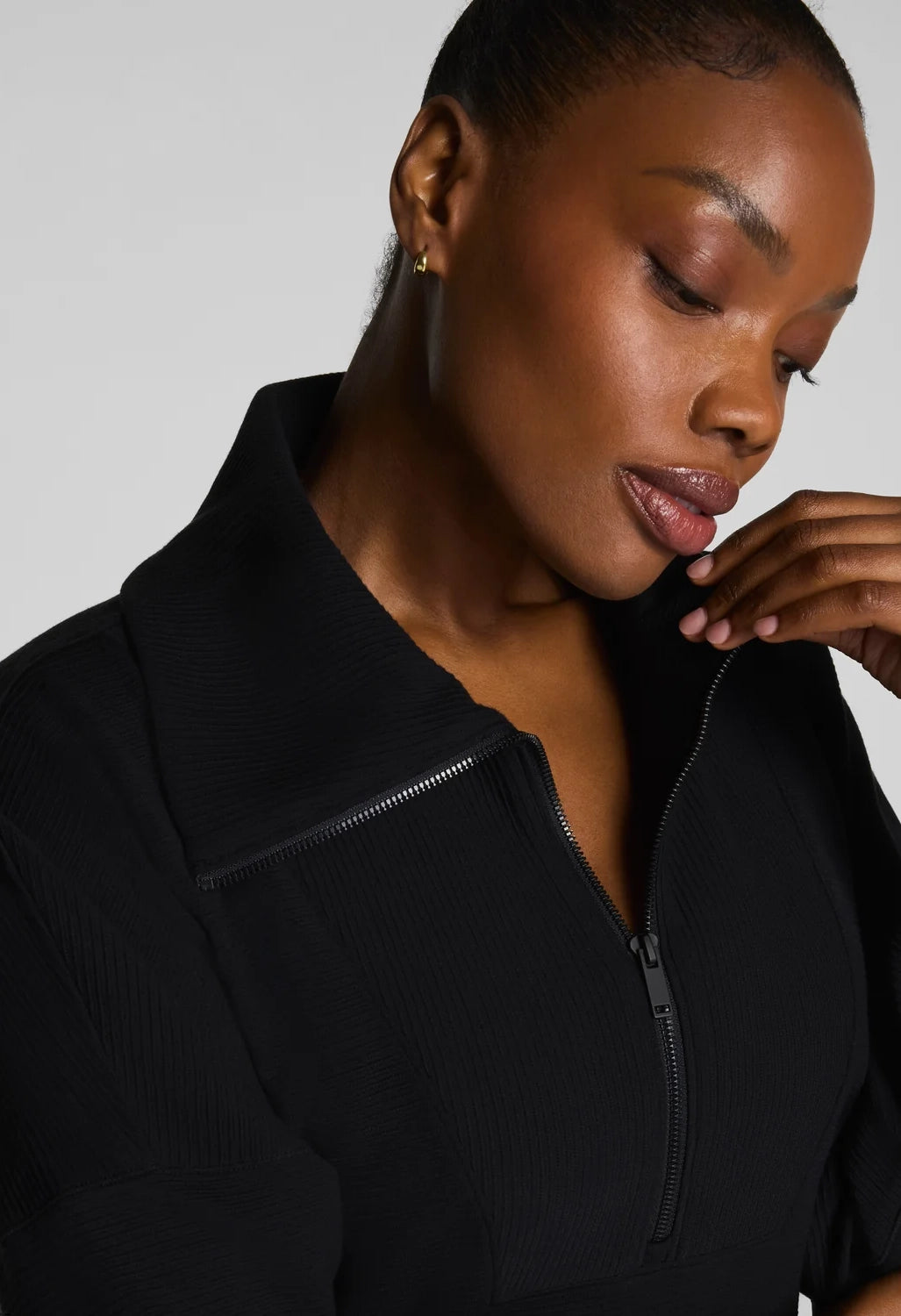French Rib Half Zip